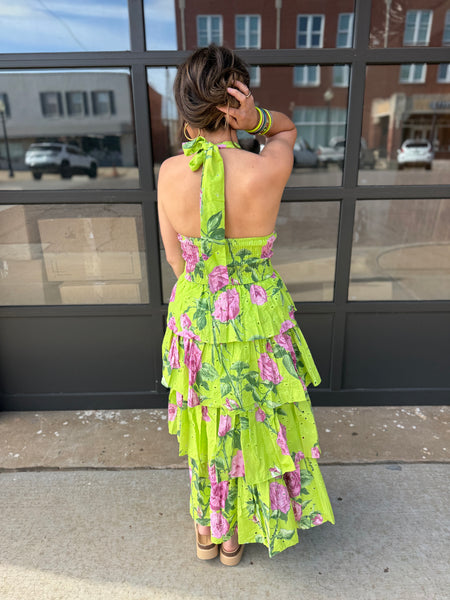 Chartruese Halter Dress