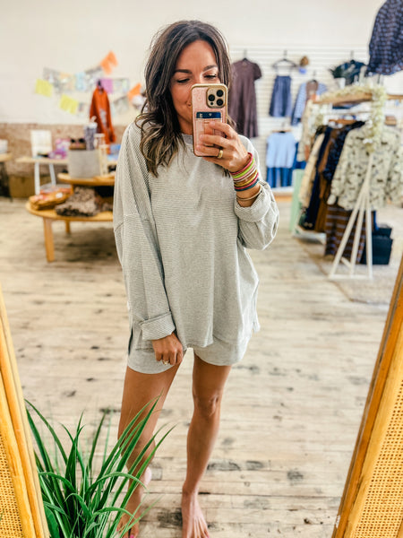 Kennedy Grey Stripe Set