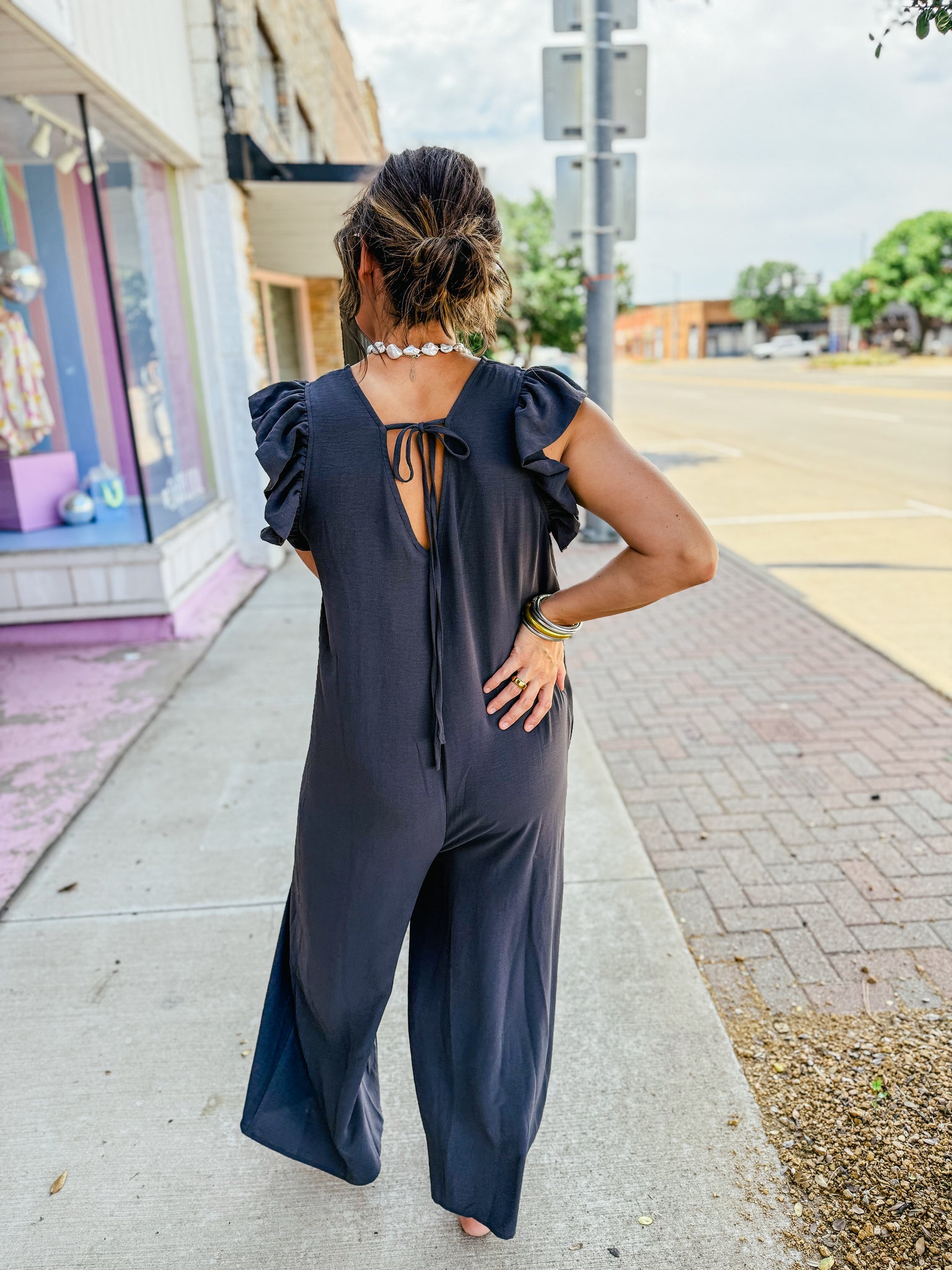 Claire Charcoal Jumpsuit
