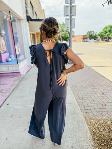 Claire Charcoal Jumpsuit