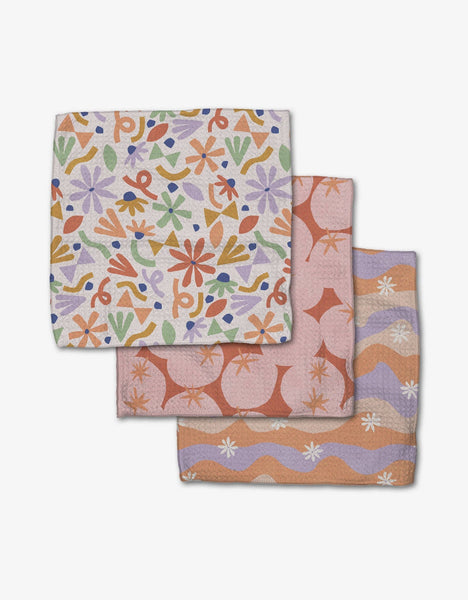 Geometry - Summer Floral Party Dishcloth Set