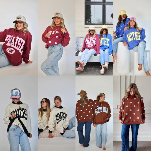 Reversible Polka Dot Mock Necks Preorder