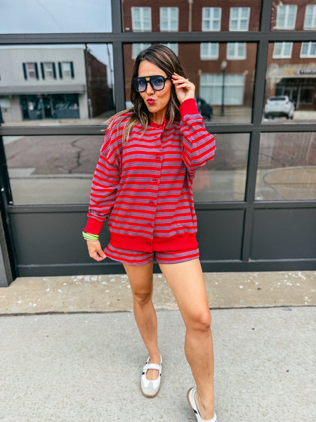 Perry Red Stripe Set