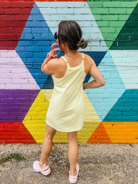 Hottie Shot Butter Yellow Dress