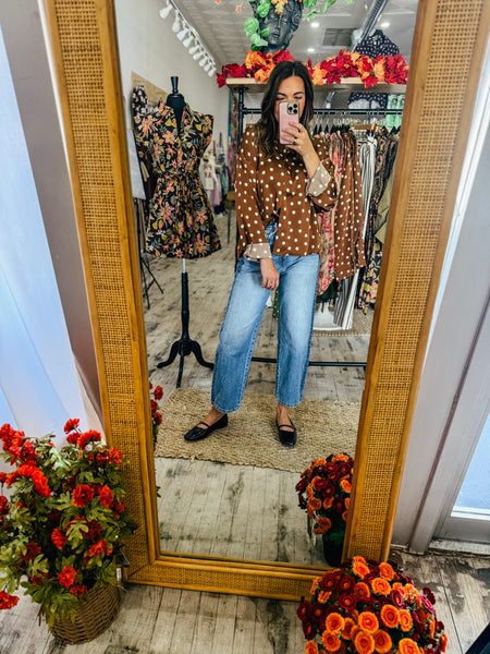 The Bolden Sculpted Crop: High-Rise Two-Tone Barrel Leg Jeans