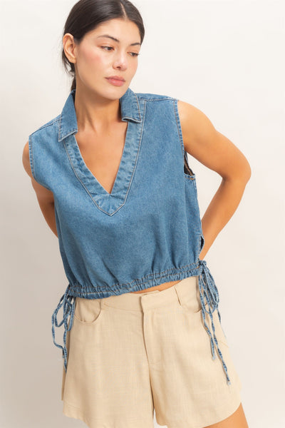 Morgan Denim Top
