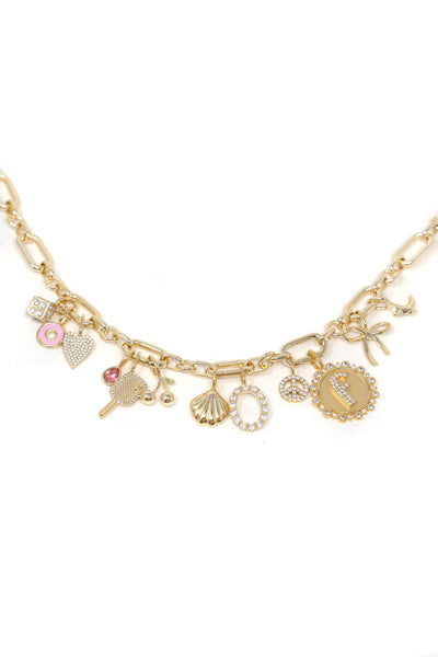 The Sis Kiss - Collectors Charm Necklace Designed for Charms Gold | Silver