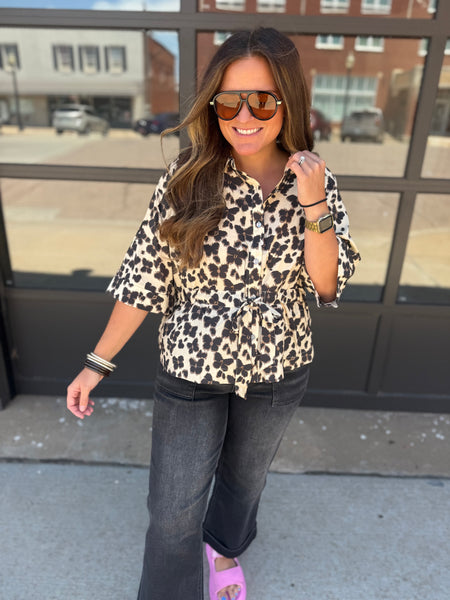Leopard Butterfly Blouse