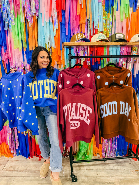 Reversible Polka Dot Mock Necks