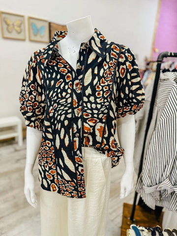 Jada Leopard Blouse