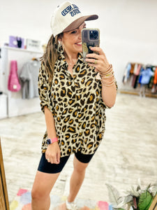 Oversized Leopard Blouse    