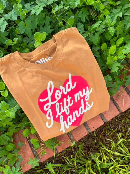 Lord I Lift My Hands Comfort Colors Tee