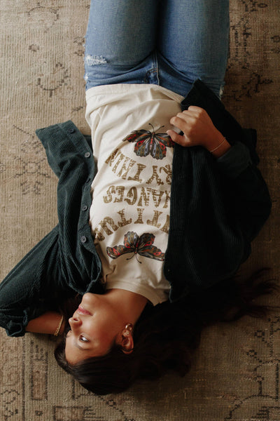 Gratitude Changes Everything Butterfly Graphic Tee