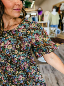 Chocolate Floral Dress