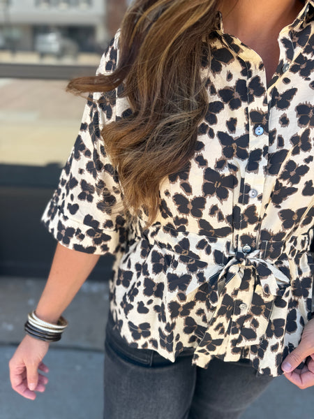 Leopard Butterfly Blouse