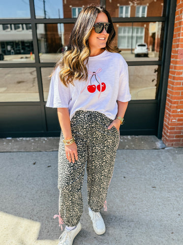 Leopard Bow Pant