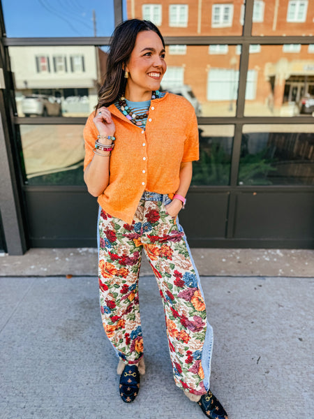 Tangerine Dream Short Sleeve Cardigan