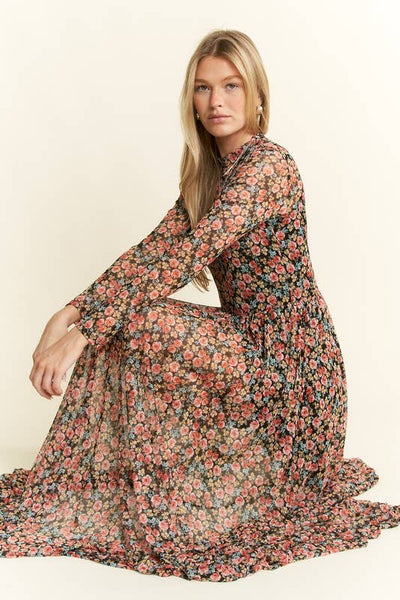 JADE BY JANE - FLORAL PRINT MAXI DRESS