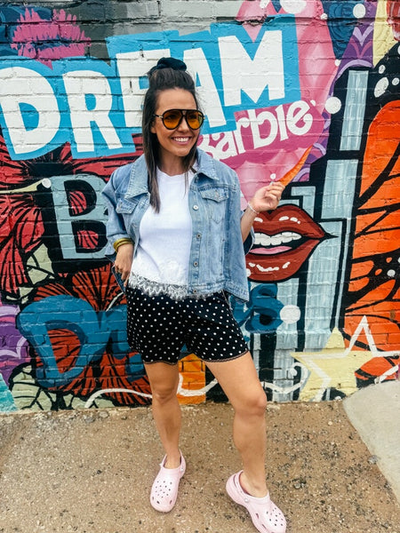 Polka Dot Satin Shorts