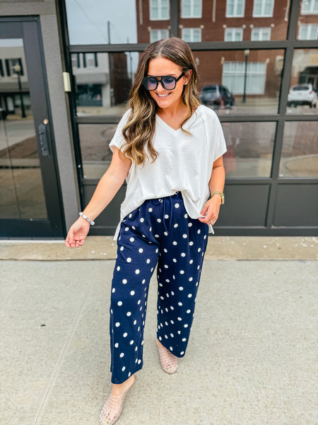 Abby Polka Dot Barrel Sweatpants