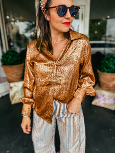 Katy Snake Button Down
