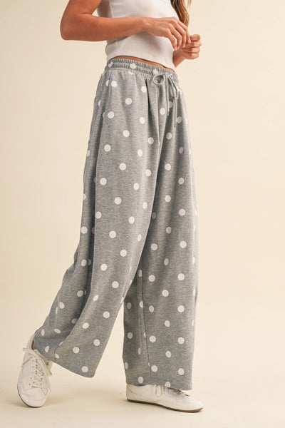 Abby Polka Dot Barrel Sweatpants