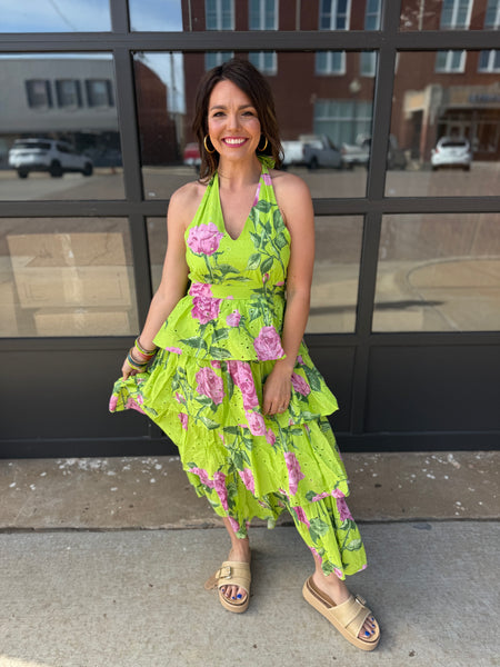 Chartruese Halter Dress