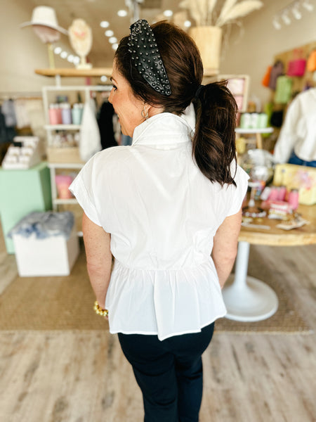 Cap Sleeve Peplum    