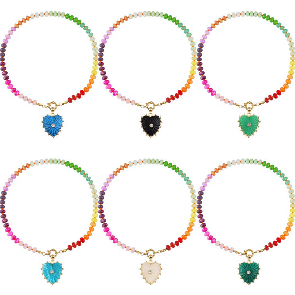 Scalloped Heart Candy Necklace