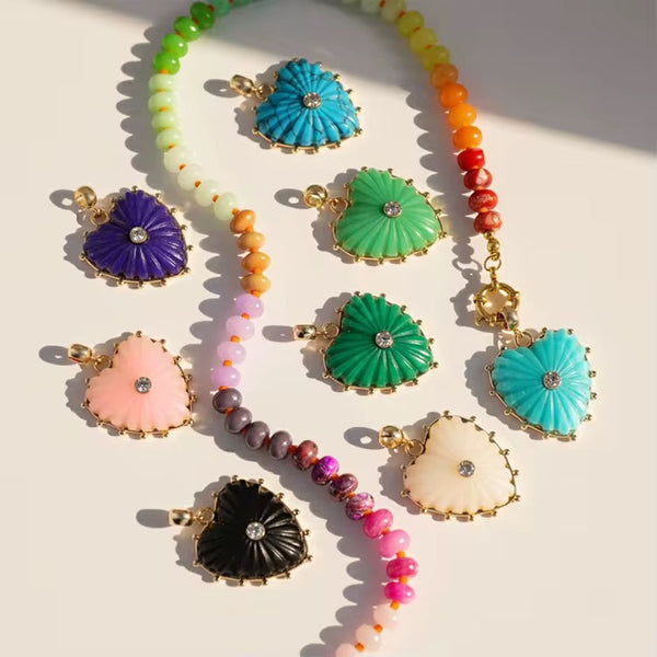 Scalloped Heart Candy Necklace