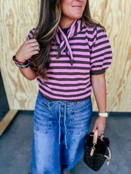 Pink Stripe Sweater