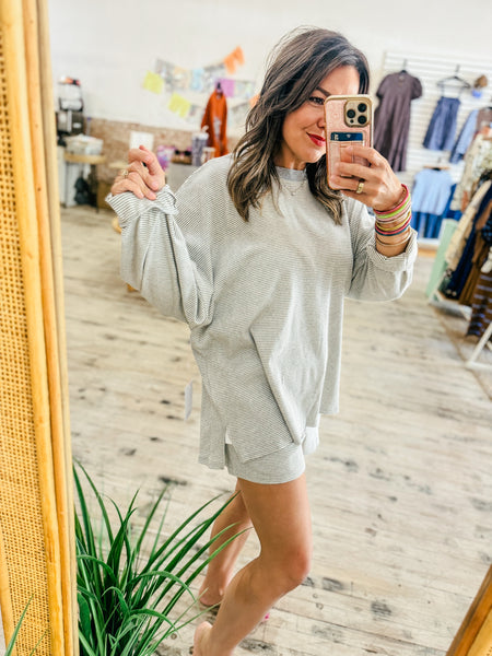 Kennedy Grey Stripe Set