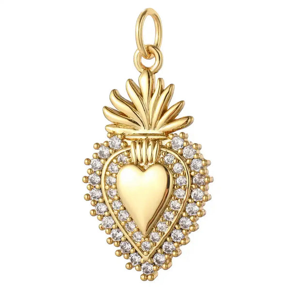 Large Charm  Sacred Heart  