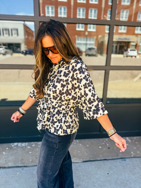 Leopard Butterfly Blouse