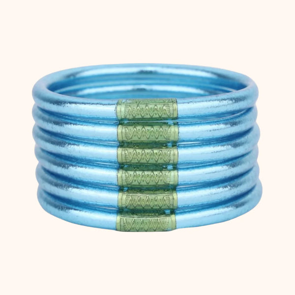 All Weather BuDhahGirl Bangle (set of 6) Azure Small