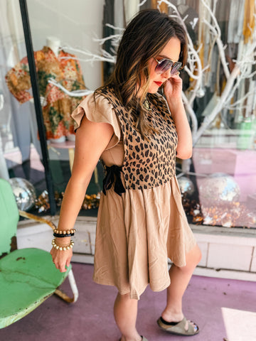 Layered leopard dress    