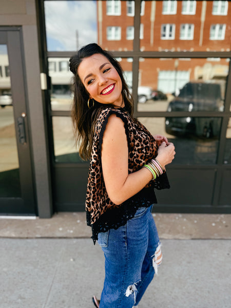 Alaina Leopard Blouse