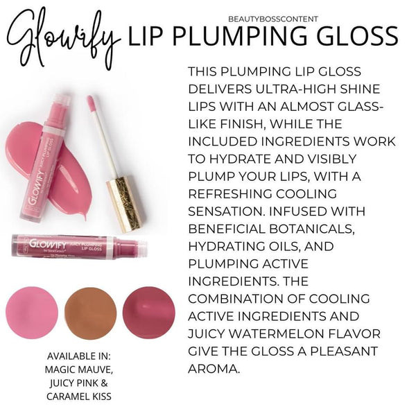 Magic Plumping Gloss- no sting  Set of 3 with free bag  