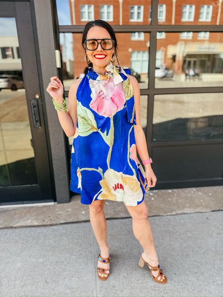 Cobalt Halter Dress