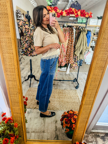 The "Main Character" Side-Button High Rise Barrel Jeans