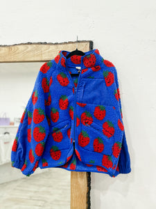 Strawberry Cobalt Sherpa Jacket    