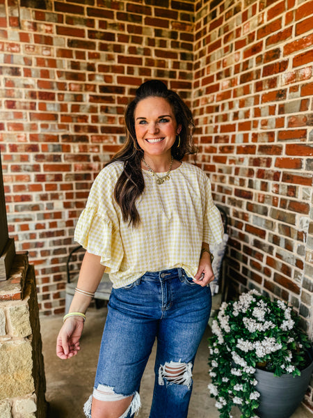 Yellow Gingham Blouse
