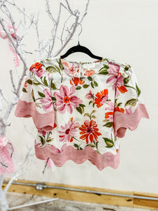 Wavy Floral Blouse