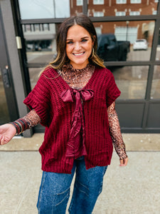 Wine Bow Sweater