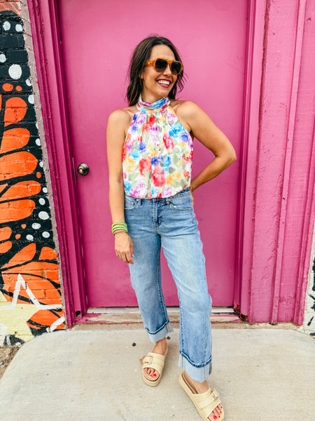 Watercolor Halter Bodysuit