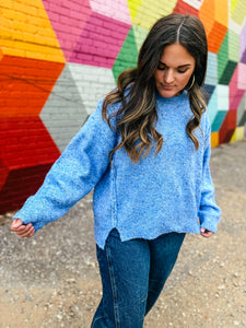 Blue Speckled Sweater