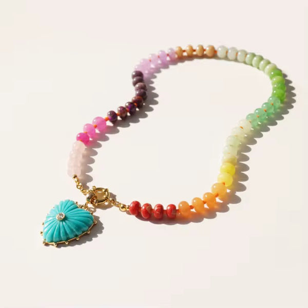 Scalloped Heart Candy Necklace