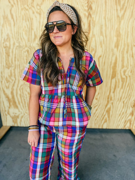 Over the Rainbow Plaid Pants