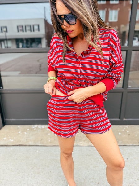Perry Red Stripe Set