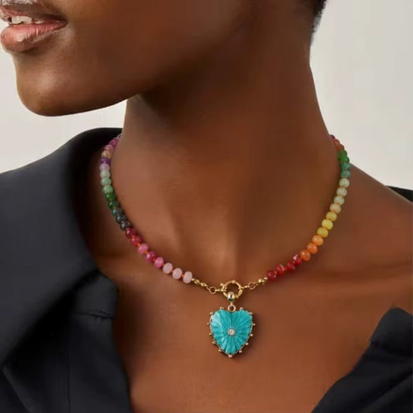 Scalloped Heart Candy Necklace